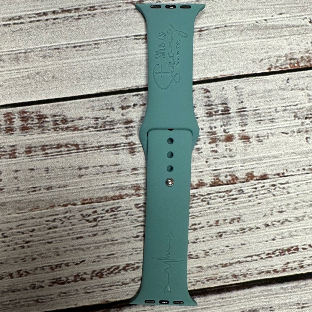 🍏💙 Upgrade Your Apple Watch Band With This Personalized Teal Band 🍏💙